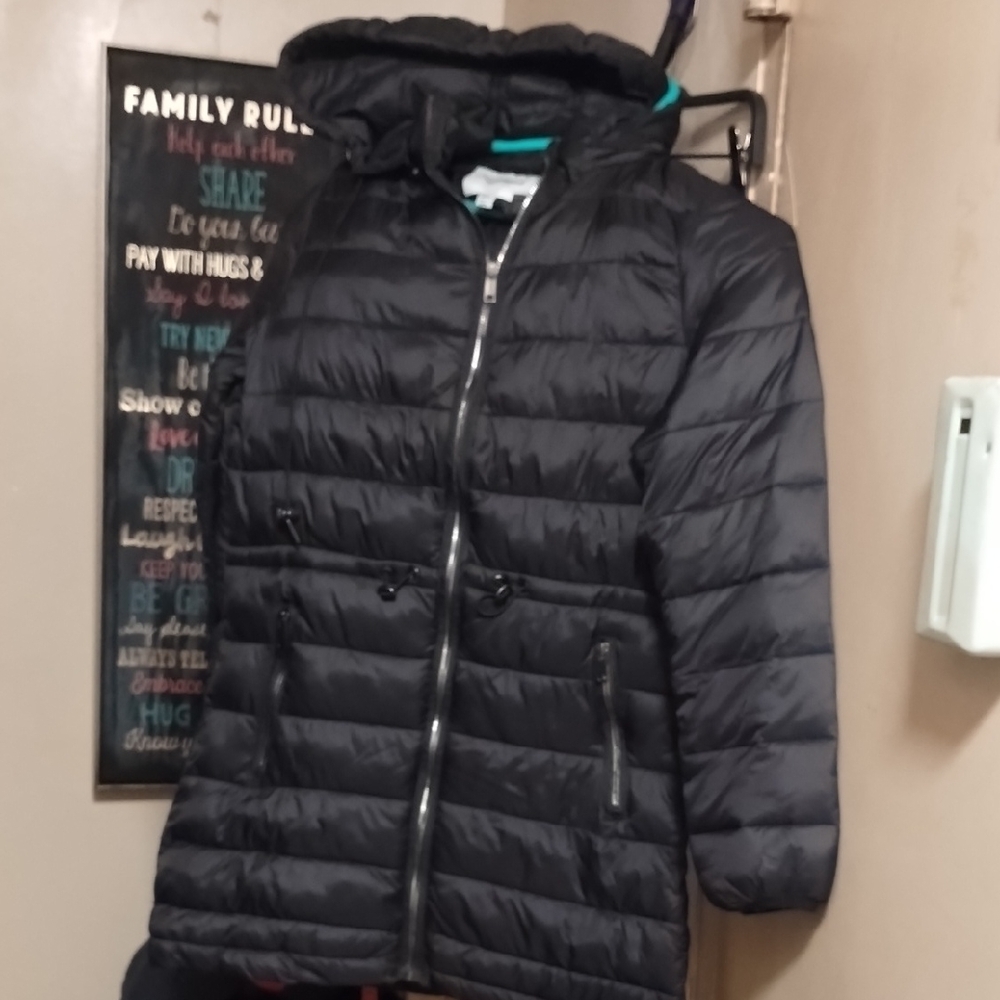 Black Puffer Jacket with Hood